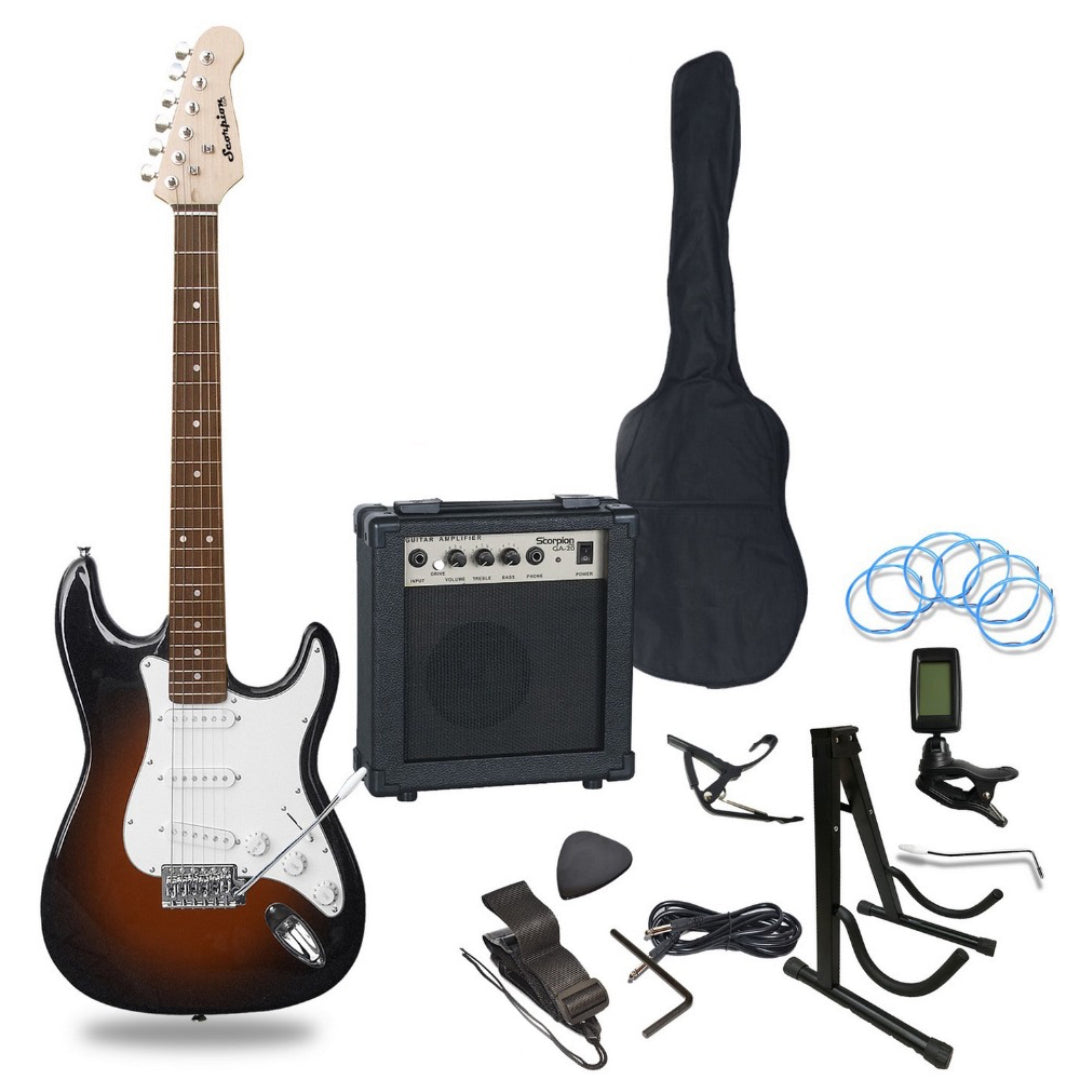 Pack De Guitarra Eléctrica Sunburst Scorpion