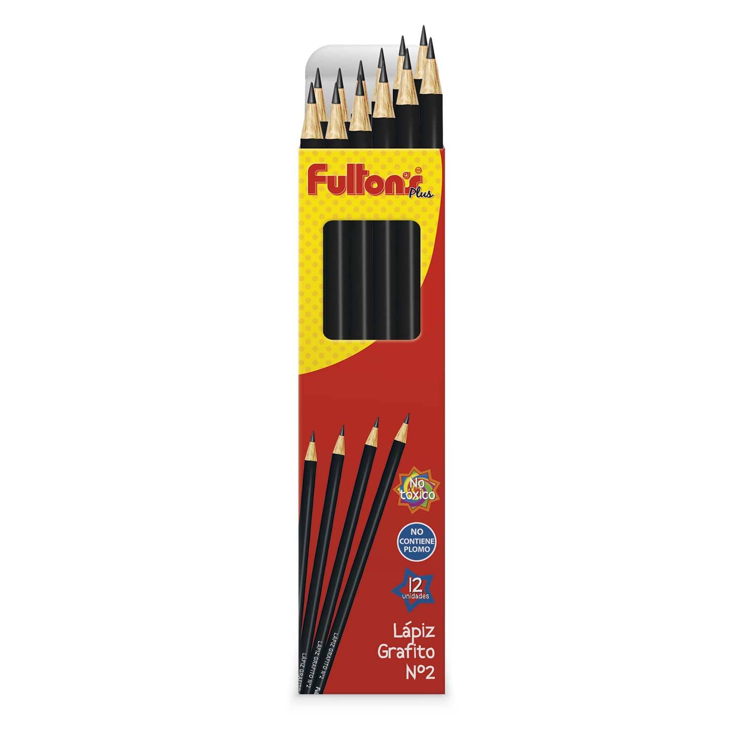 LAPIZ GRAFITO 2HB REDONDO FULTONS (CAJA 12 UNID)