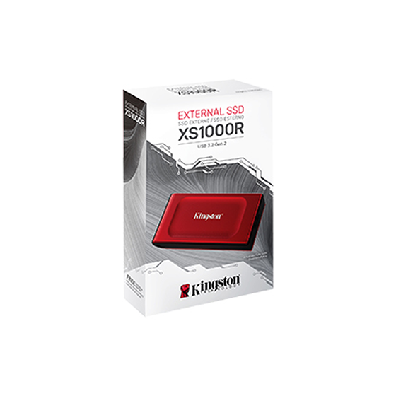 SSD Externa Kingston XS1000 1TB USB 3.2 Gen 2 1050MB/s Pocket-Sized Roja