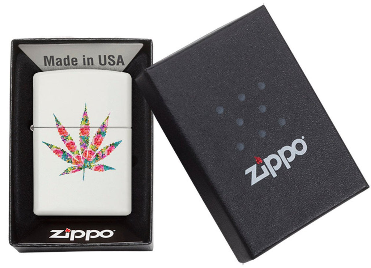 ZIPPO 29730 FLORAL WEED DESIGN