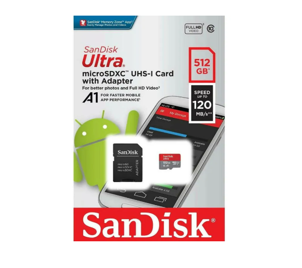 Tarjeta De Memoria MicroSD  512 GB ultra Sandisk