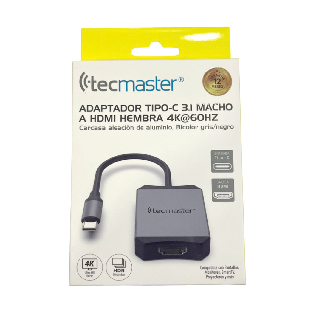 ADAPTADOR TIPO-C A HDMI 60HZ TECMASTER TM-100540