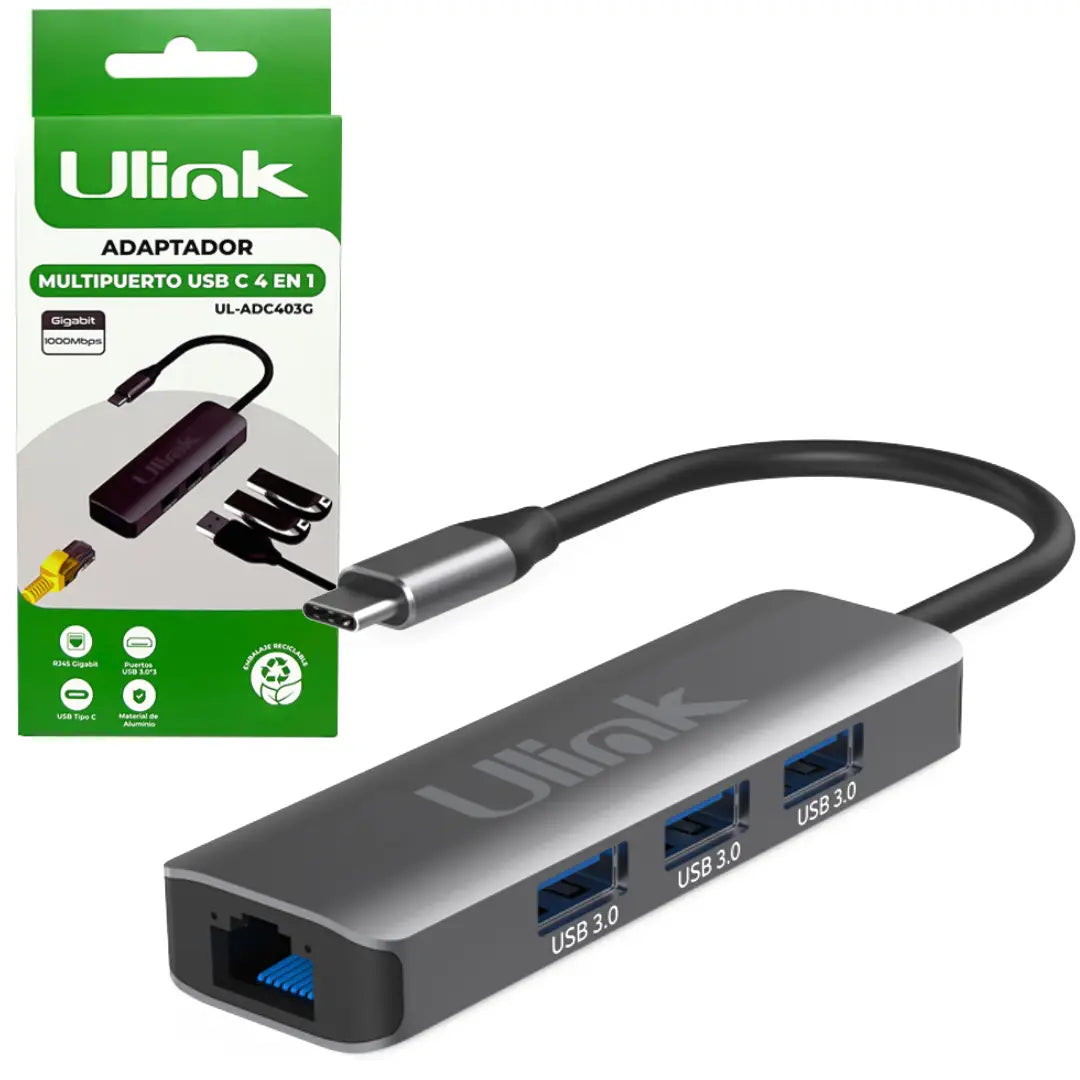 ADAPTADOR USB-C 4 EN 1 ULINK UL- ADC403G