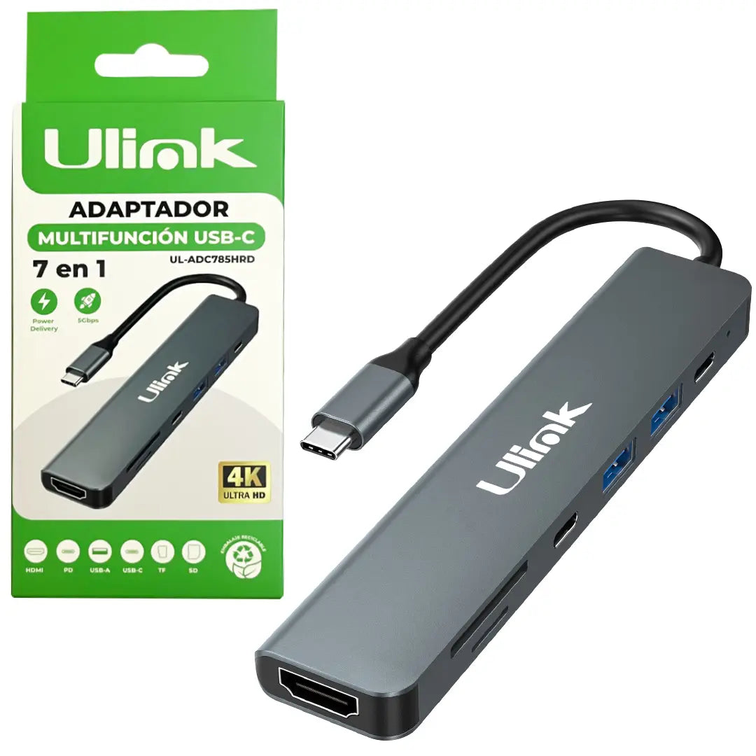 ADAPTADOR USB-C 7 EN 1 ULINK UL-ADC785HRD