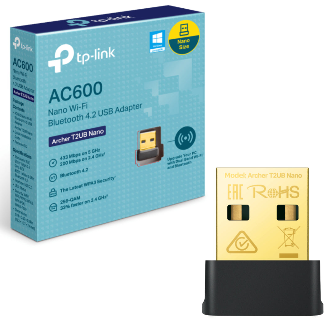 ADAPTADOR USB WIFI + BT AC600 TP LINK ARCHER T2UB NANO