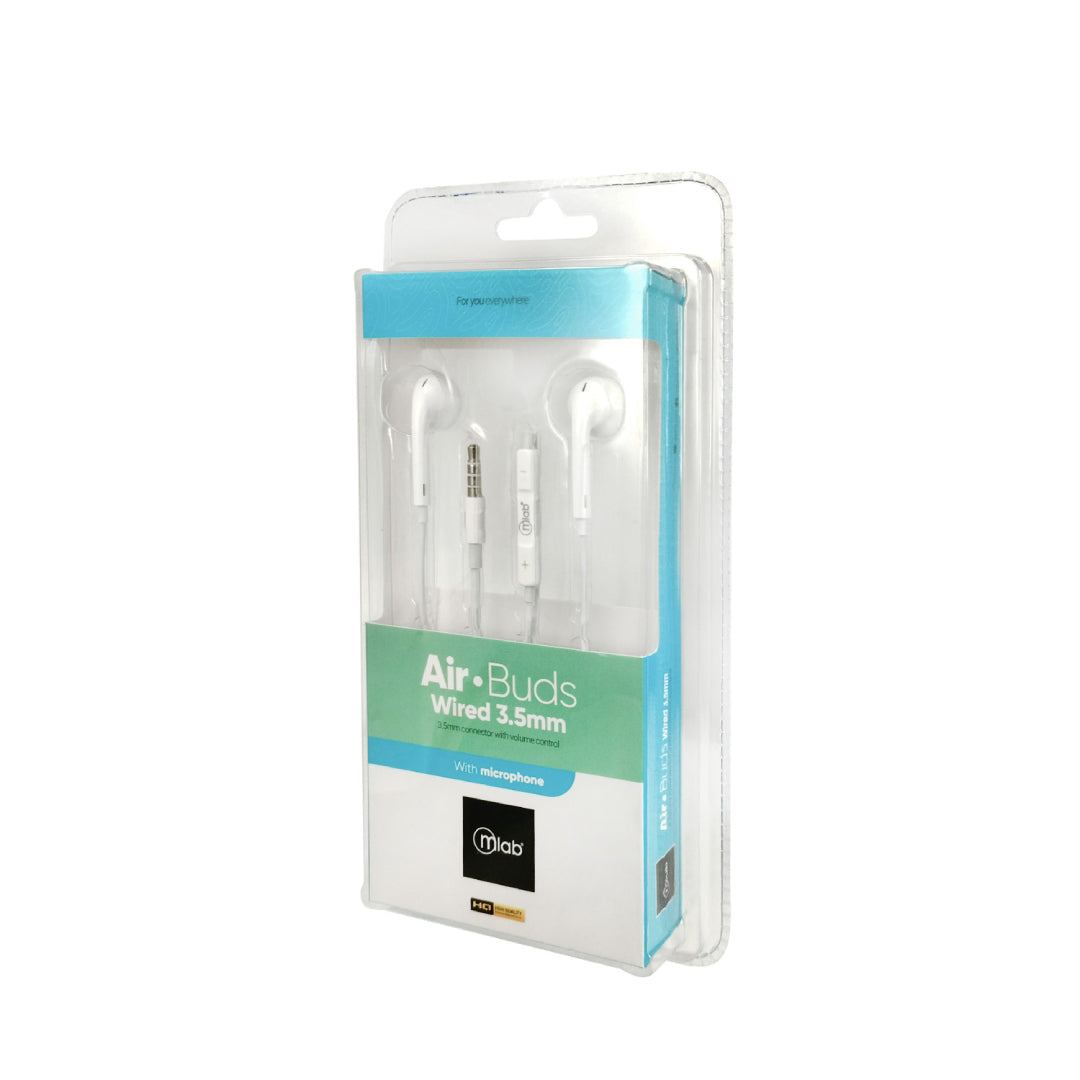 AUDIFONOS AIR BUDS WIRED 3.5MM MLAB 9369