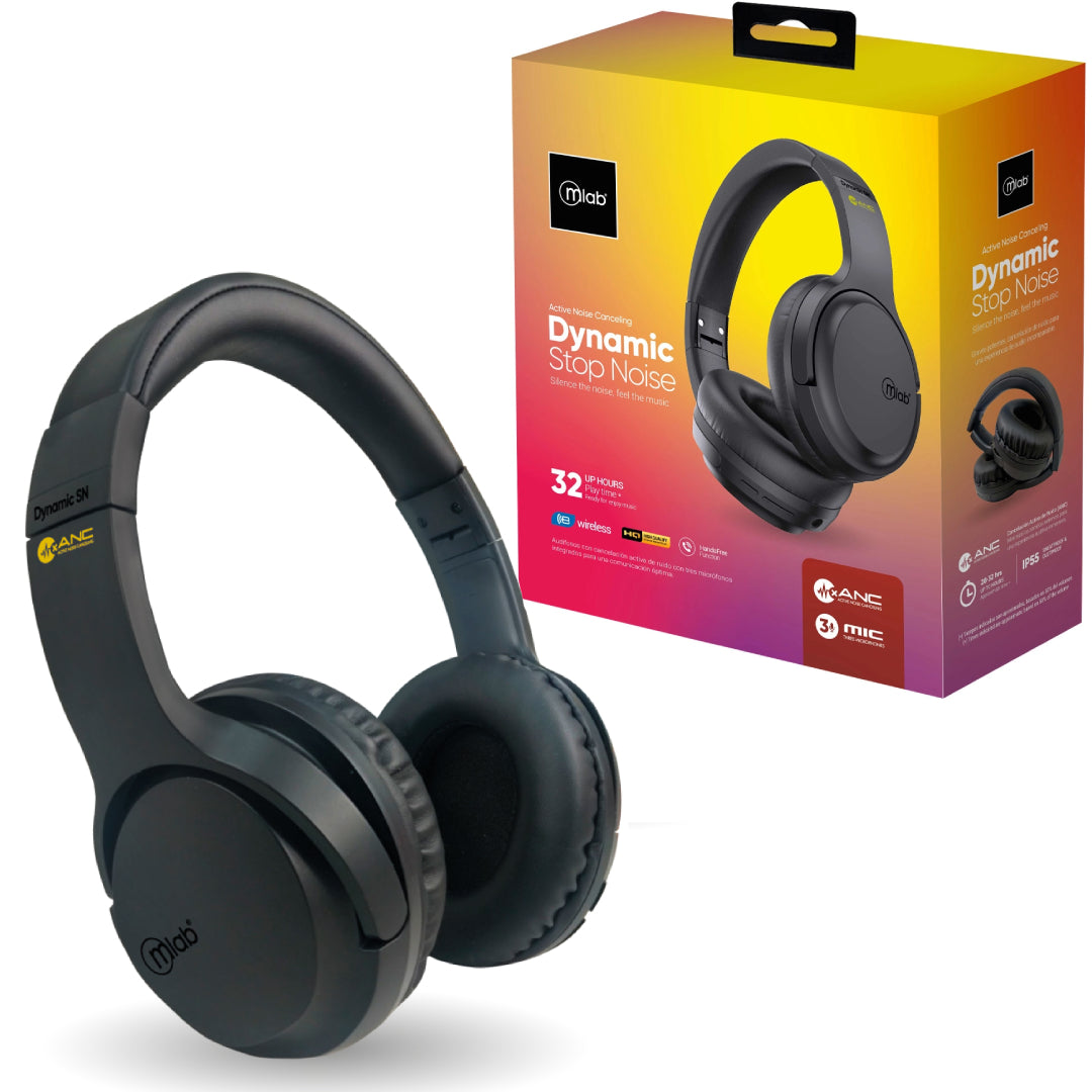 AUDIFONOS BT DYNAMIC STOP NOISE NEGRO MLAB 9557