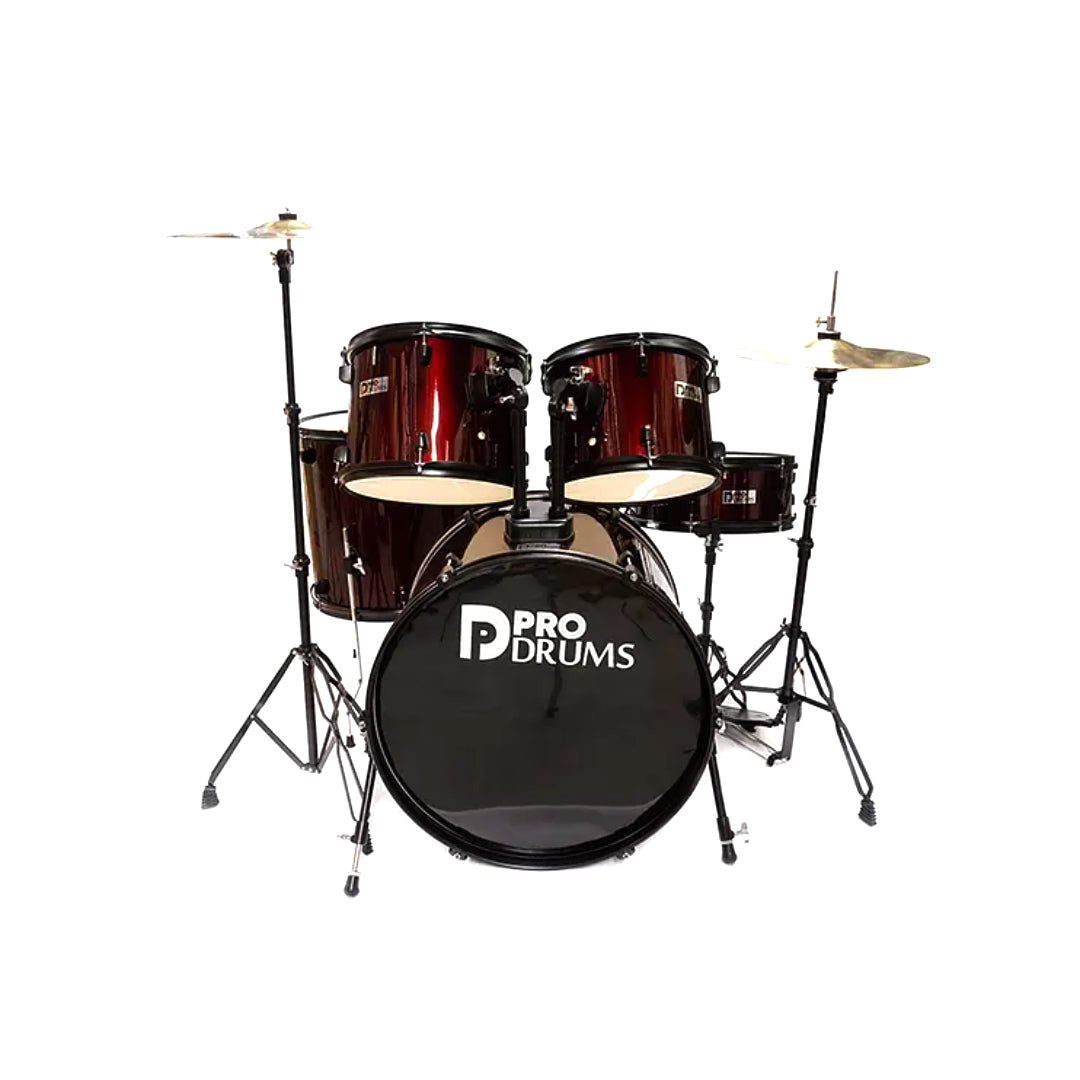 BATERIA PARA ADULTO DE 5 PIEZAS WINE RED PRO DRUMS PRD05-WR