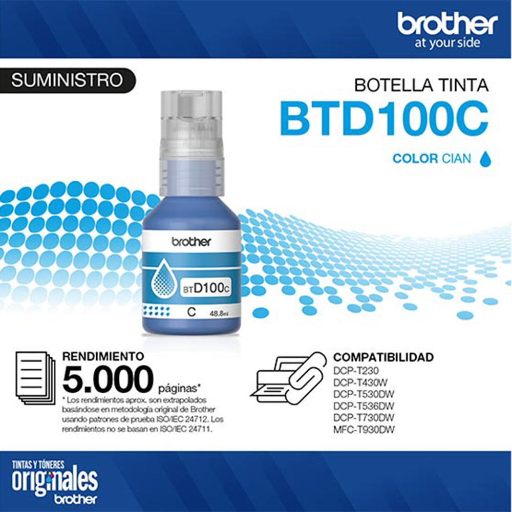 TINTA BTD100C CYAN BROTHER