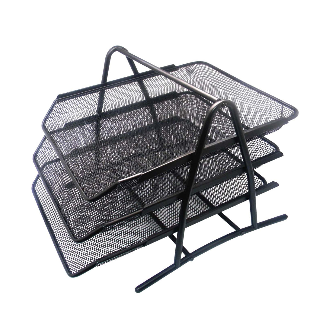 Bandeja Porta Documento Triple Malla Metal Lavoro 391747