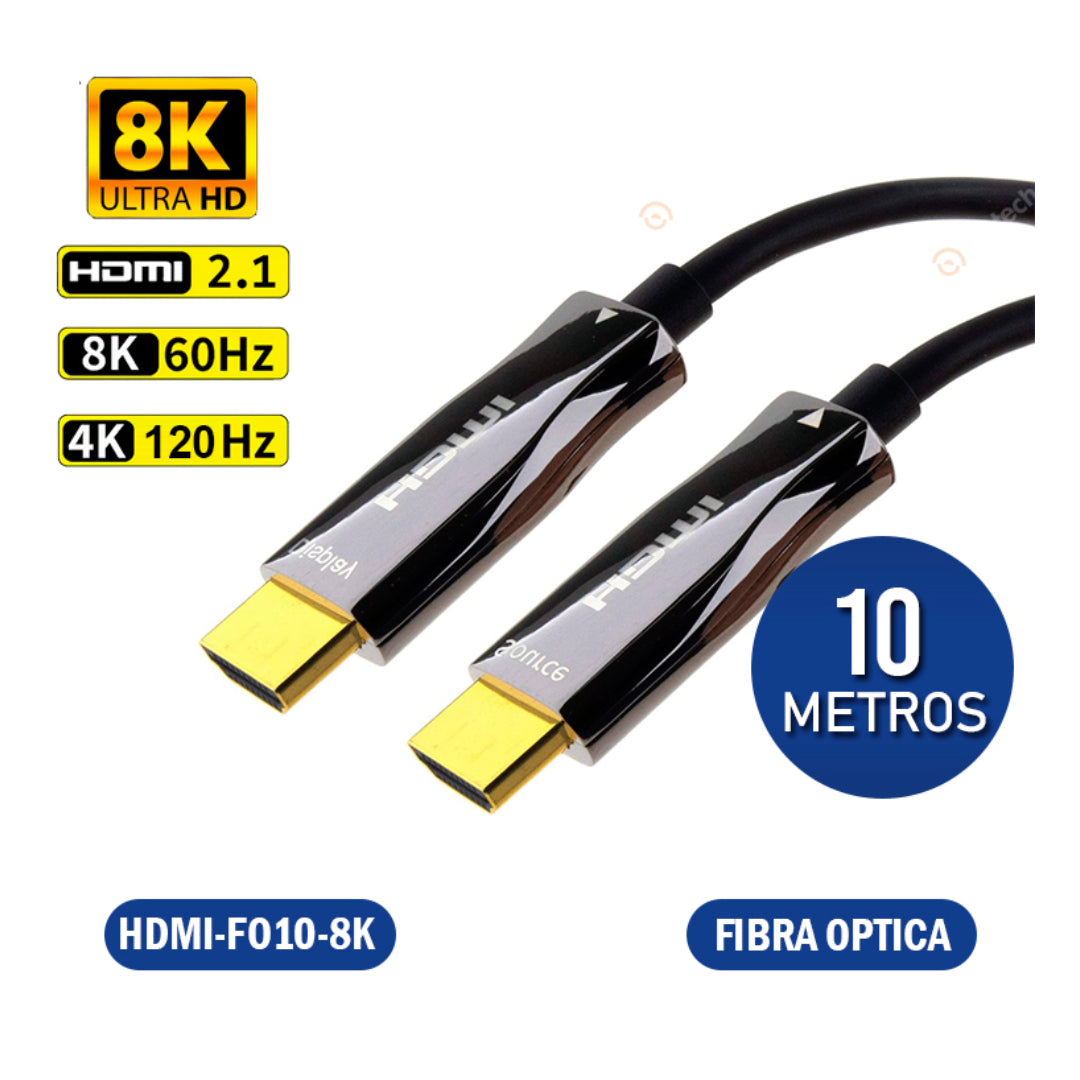 CABLE HDMI OPTICO 10 METROS EVOTECH HDMI-FO10-BK