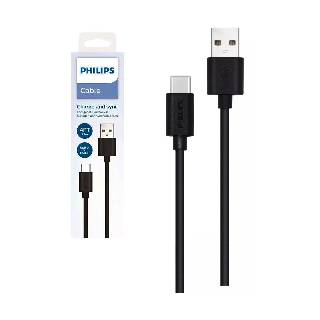 CABLE USB A TIPO-C 1.2M DLC3104A PHILIPS