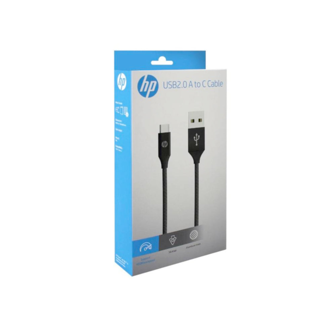 CABLE USB A USB-C 2.0 2M NEGRO TC102 HP