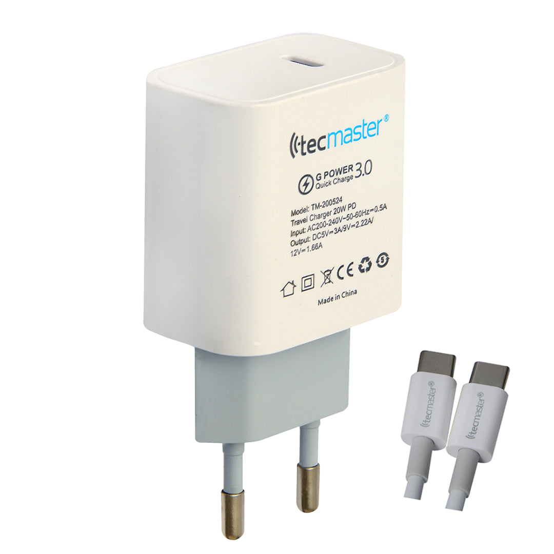 CARGADOR DE PARED TIPO-C TECMASTER TM-200524