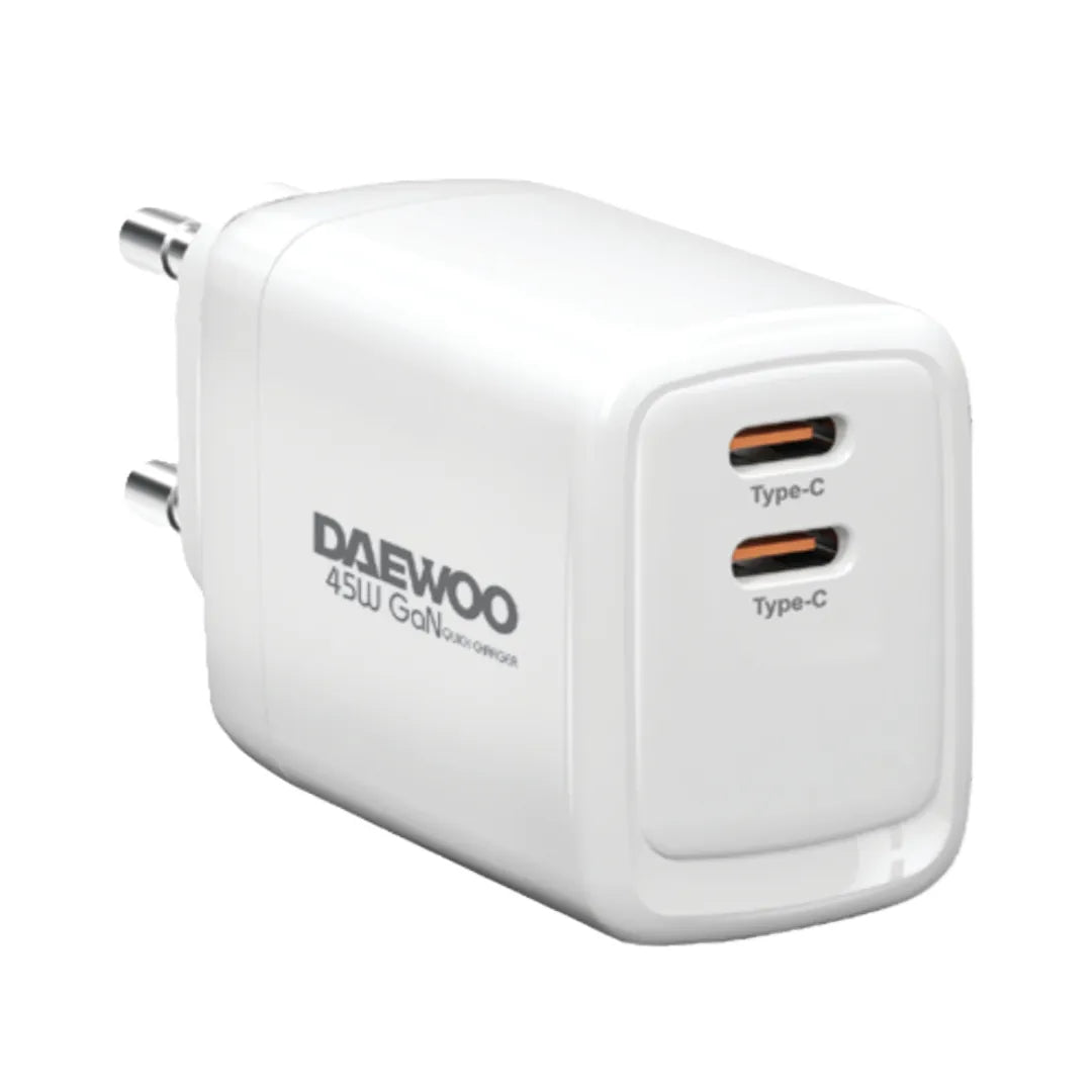 CARGADOR DE PARED USB-C X2 45W DAEWOO DI-PD452C