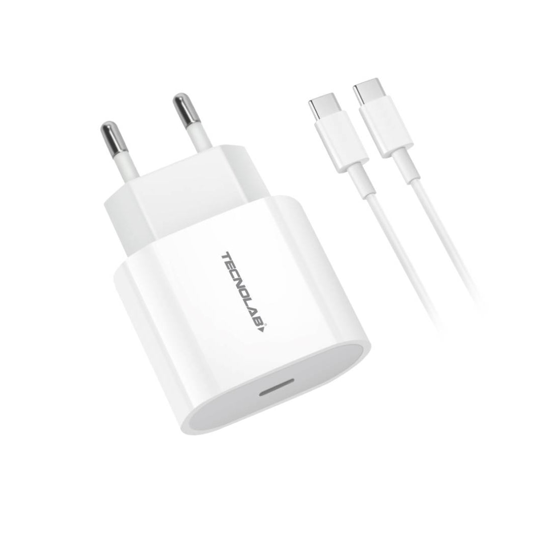 CARGADOR TIPO C + CABLE USB-C TL464 TECNOLAB