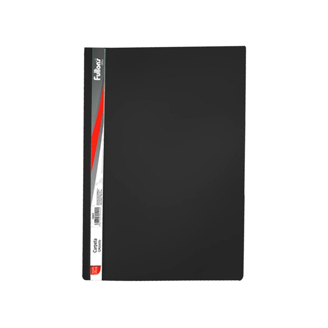 CARPETA VINIL TAMAÑO OFICIO NEGRO PACK 12 FULTONS 100641