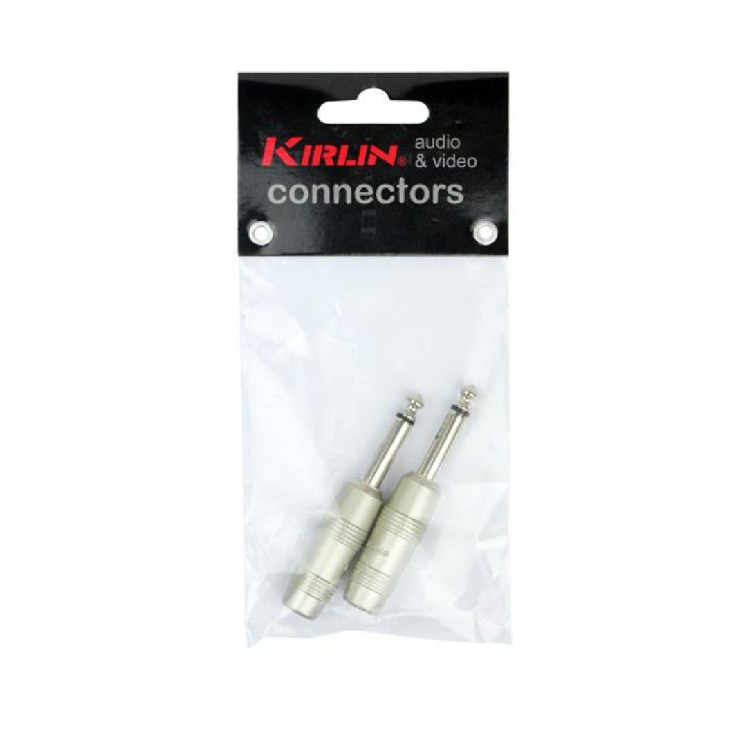 CONECTOR PLUG 6.3MM MONO X2 KIRLIN CH-2306PR