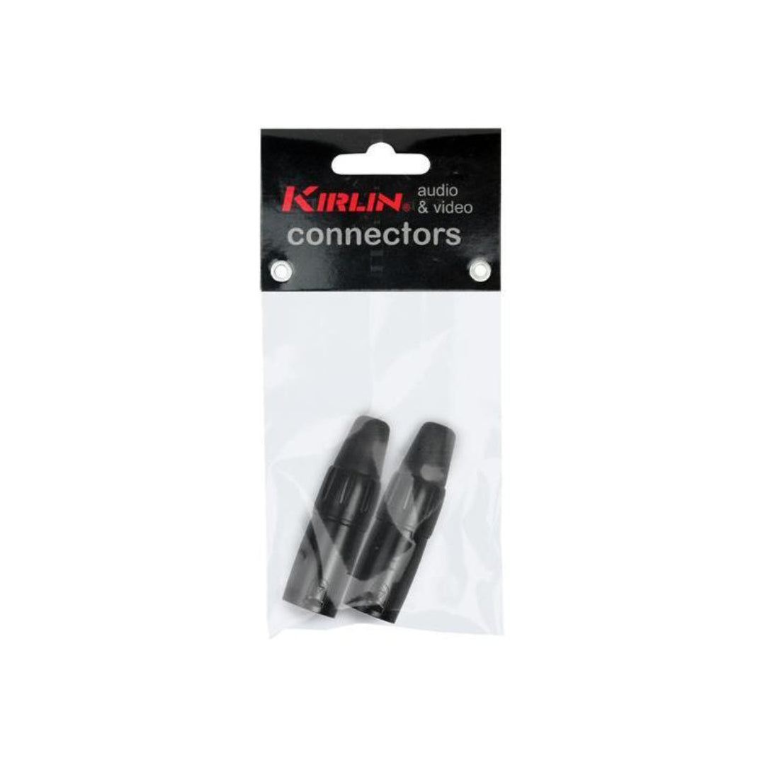 CONECTOR XLR MACHO X2 NEGRO KIRLIN X-3215