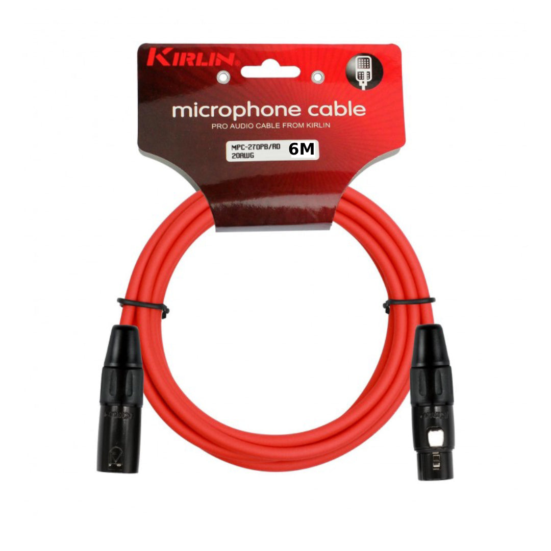 Cable Canon (XLR H- XLR M) 6M MPC-270PB/RD KIRLIN