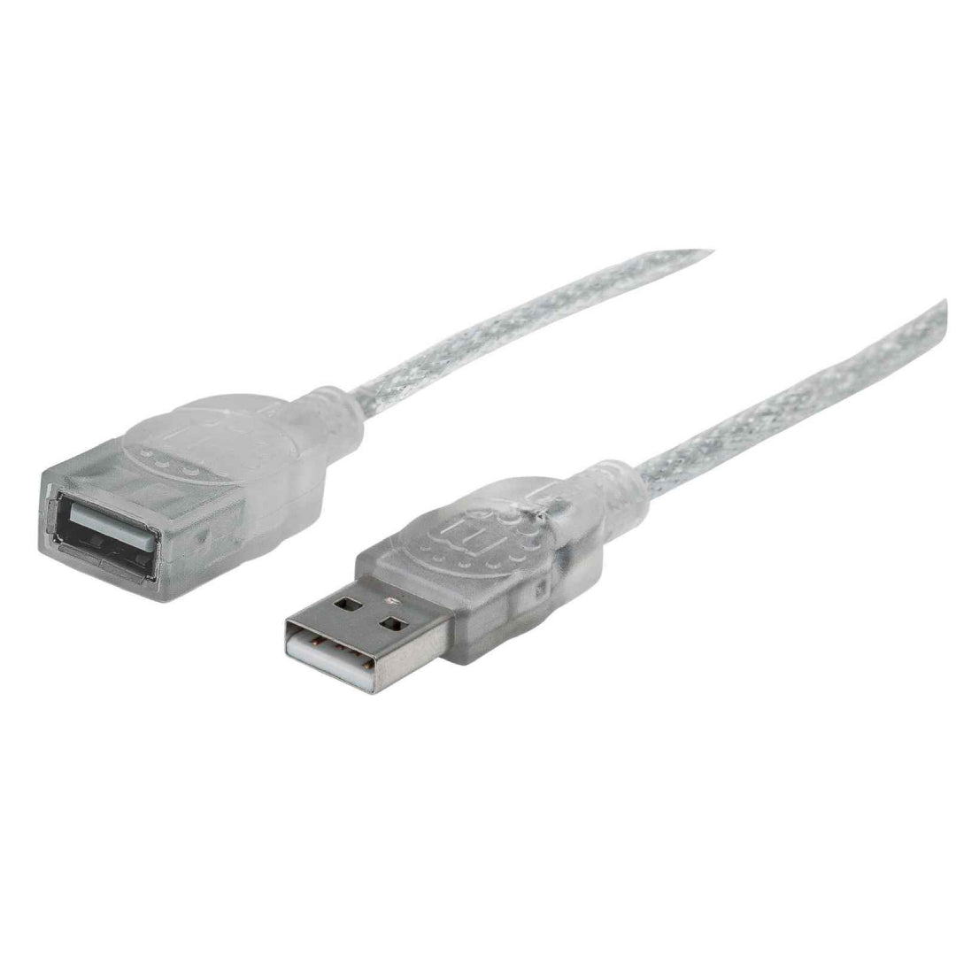 Cable de Extensión USB 2.0 de Alta Velocidad Manhattan 1,8 mts