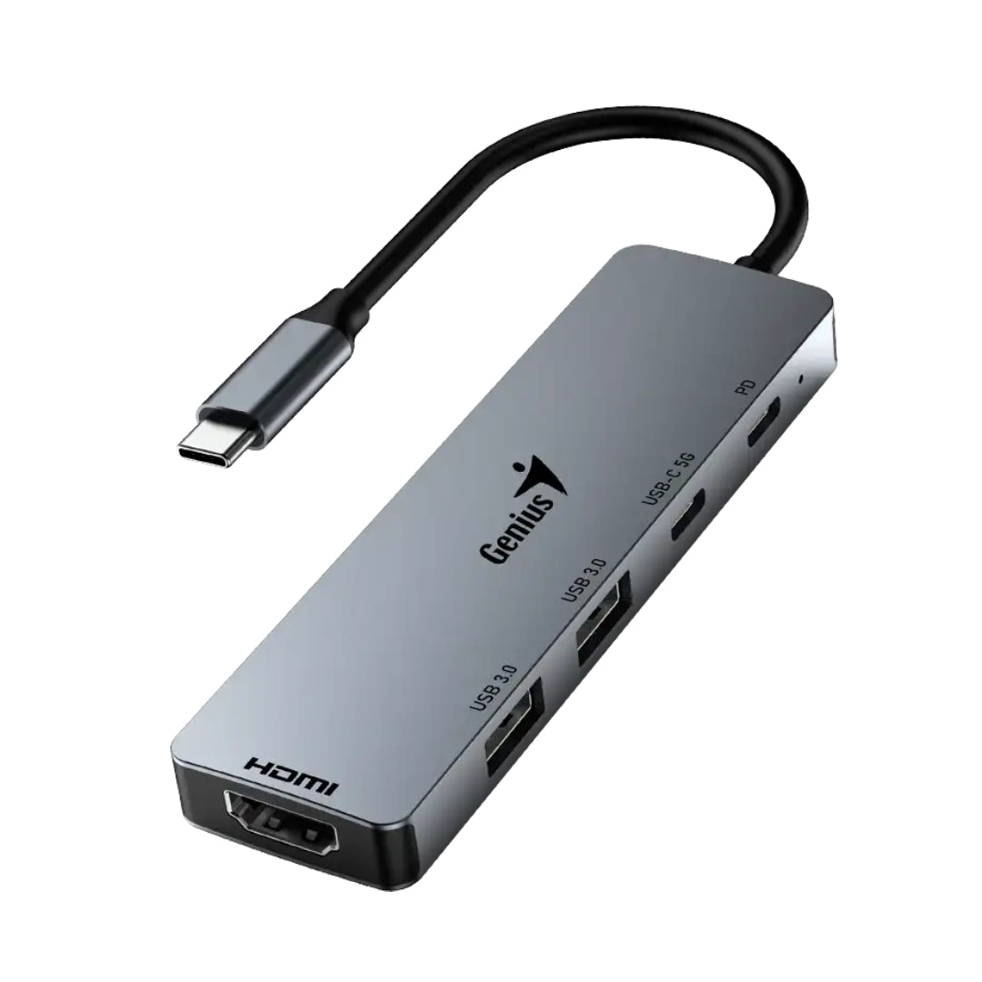 HUB TIPO-C 5 EN 1 USB/HDMI/USB-C GENIUS UH-500