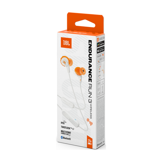 Audífonos JBL Endurance Run 3 Wireless Blanco IP65 25h FlipHook Sport