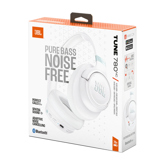 Audífonos JBL Tune 780NC Blanco Over-Ear ANC 76h Spatial Sound Plegable
