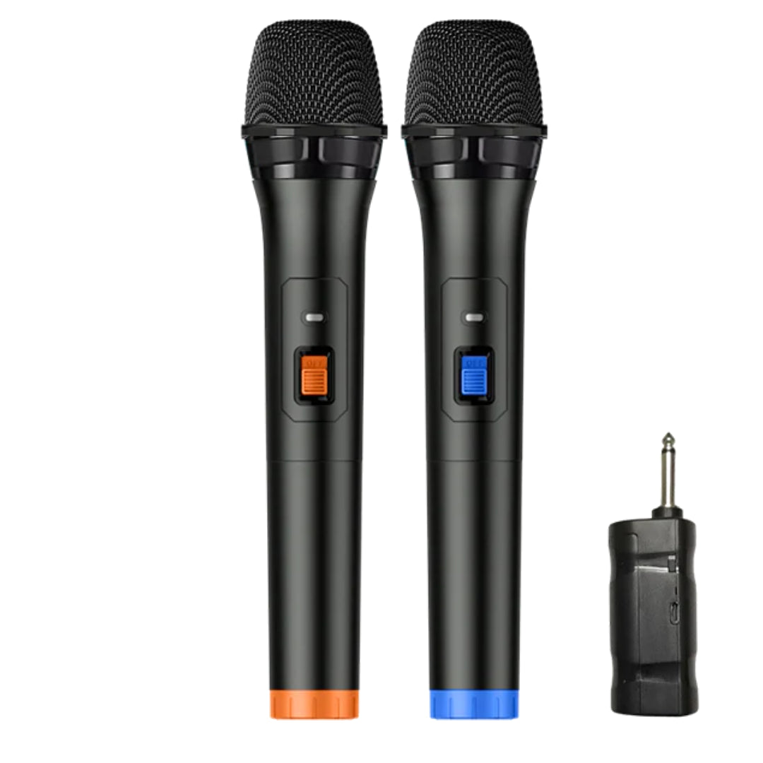 KIT 2 MICRÓFONOS INALAMBRICO RECARGABLE FIDDLER FD-MIC200B