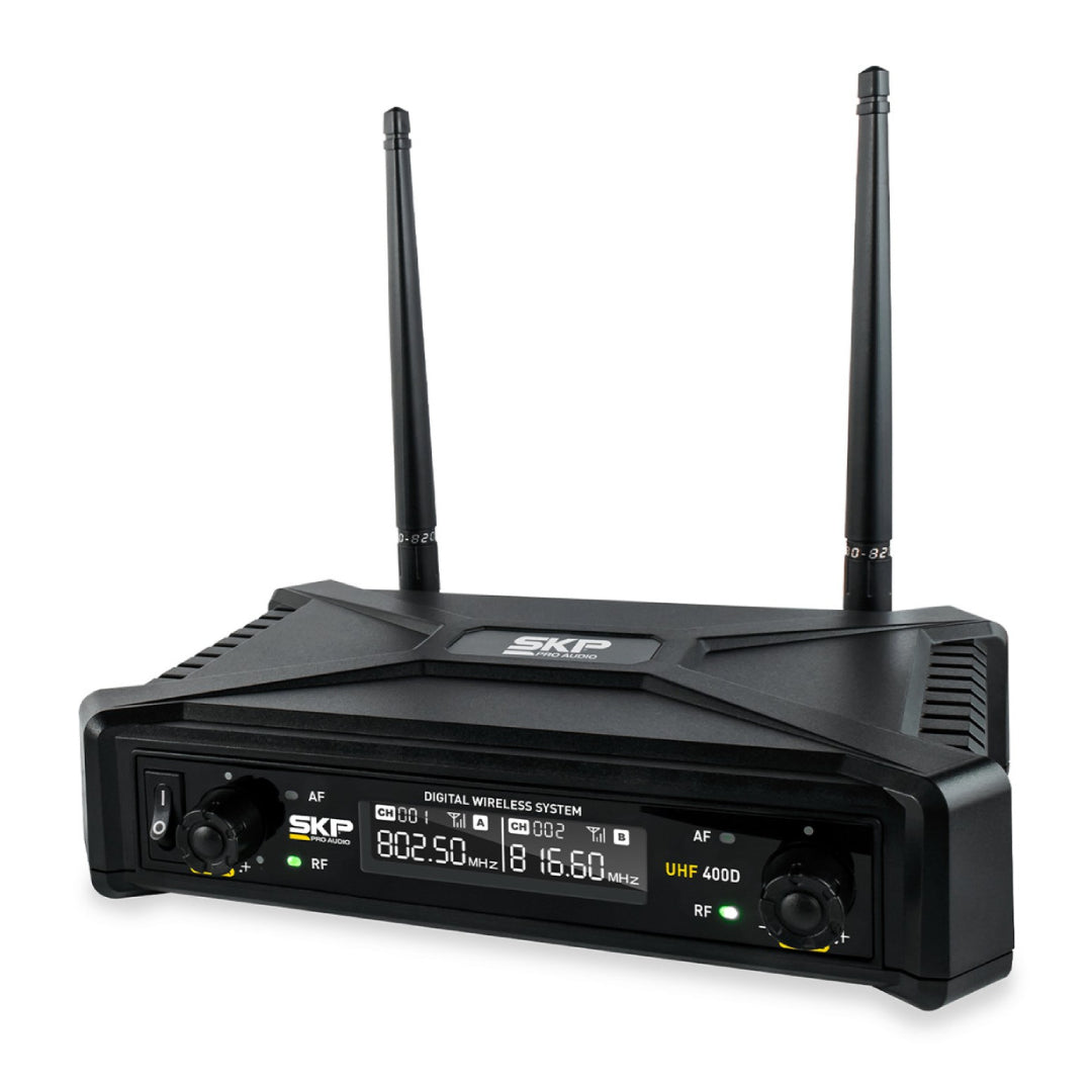 KIT MICROFONOS UHF MANO LAVALIER Y CINTILLO 400D SKP