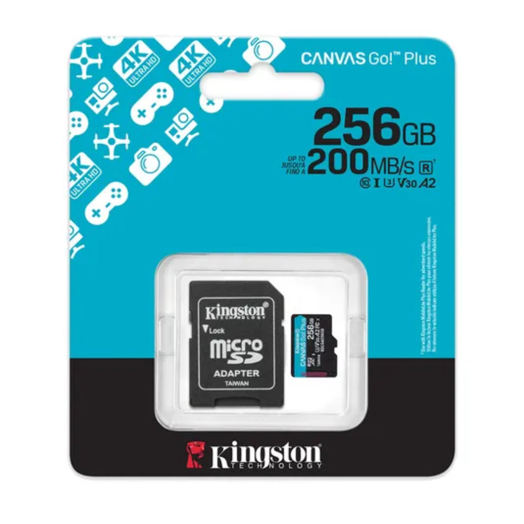 MEMORIA MICRO SD 256GB CANVAS GO PLUS KINGSTON
