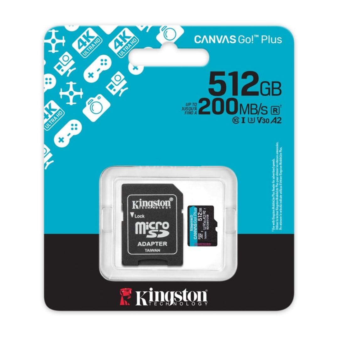 MEMORIA MICRO SD 512GB CANVAS GO PLUS KINGSTON
