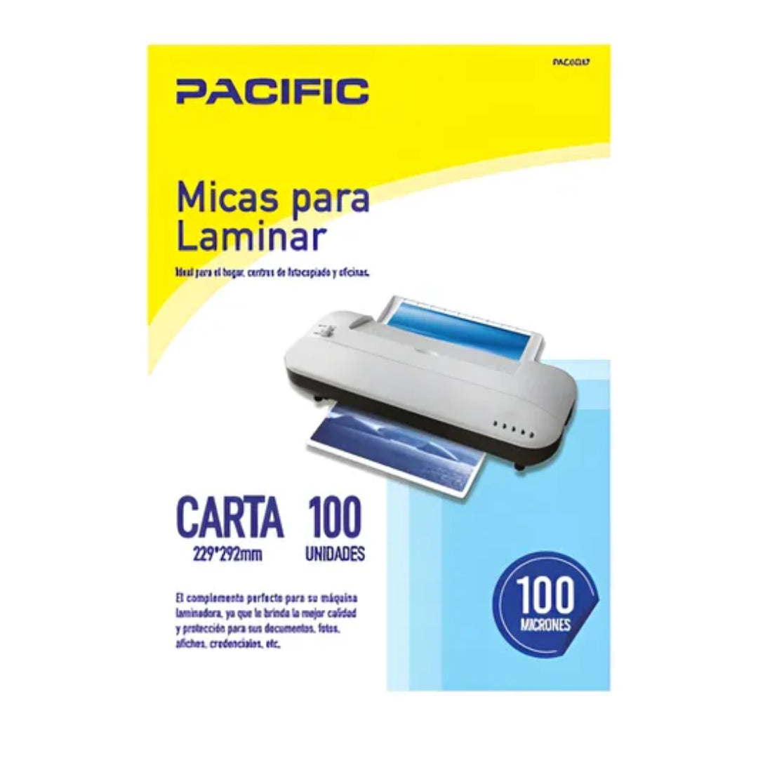 Micas Para Termolaminar CARTA 100/U 100 MICRONES PACIFIC PAC01157