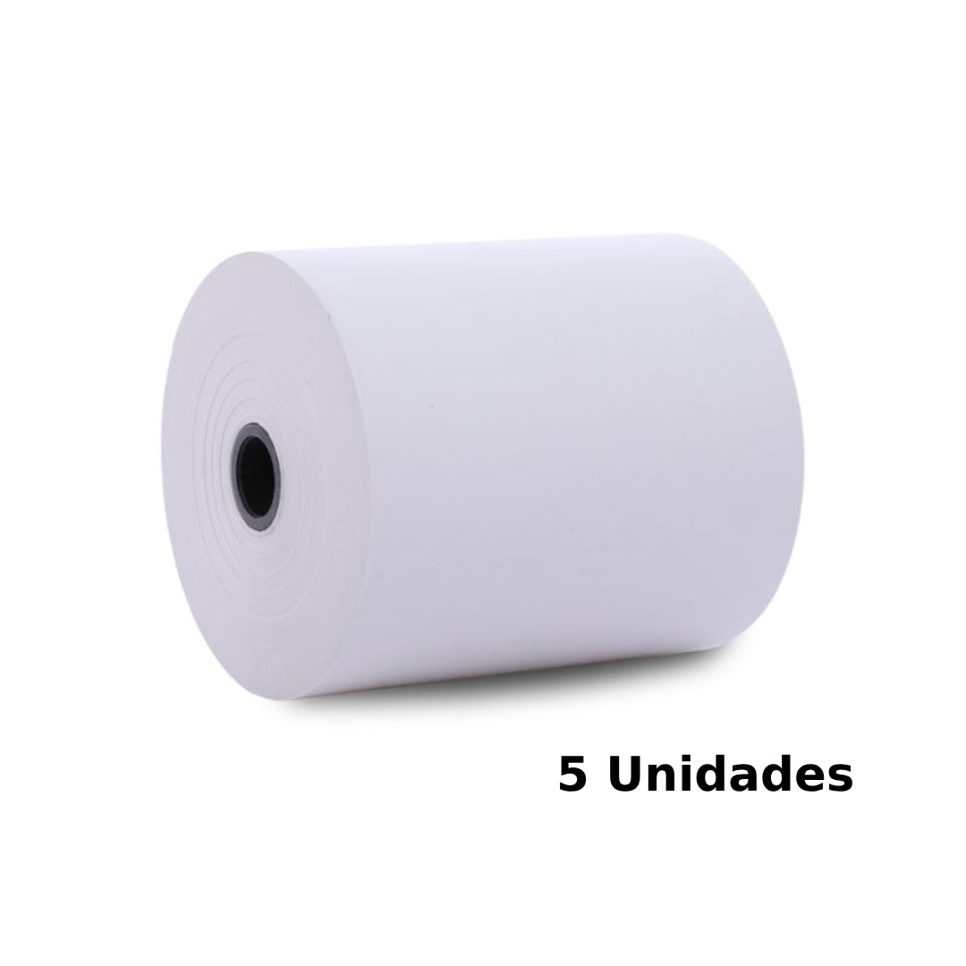 PACK 5 UNIDADES ROLLO PAPEL TERMICO 80MM 48GR PAC01156