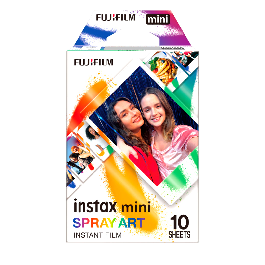 PAPEL FILM INSTAX MINI 10 FOTOS CON DISEÑO SPRAY ART FUJIFILM