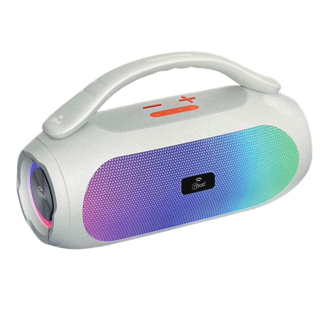 PARLANTE BT RGB BLANCO 30W POWER SOUND BASS MLAB 9683