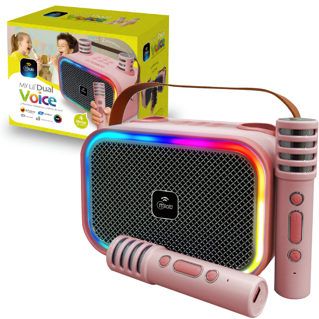 PARLANTE KARAOKE MY LIL DUAL VOICE ROSA MLAB 9589