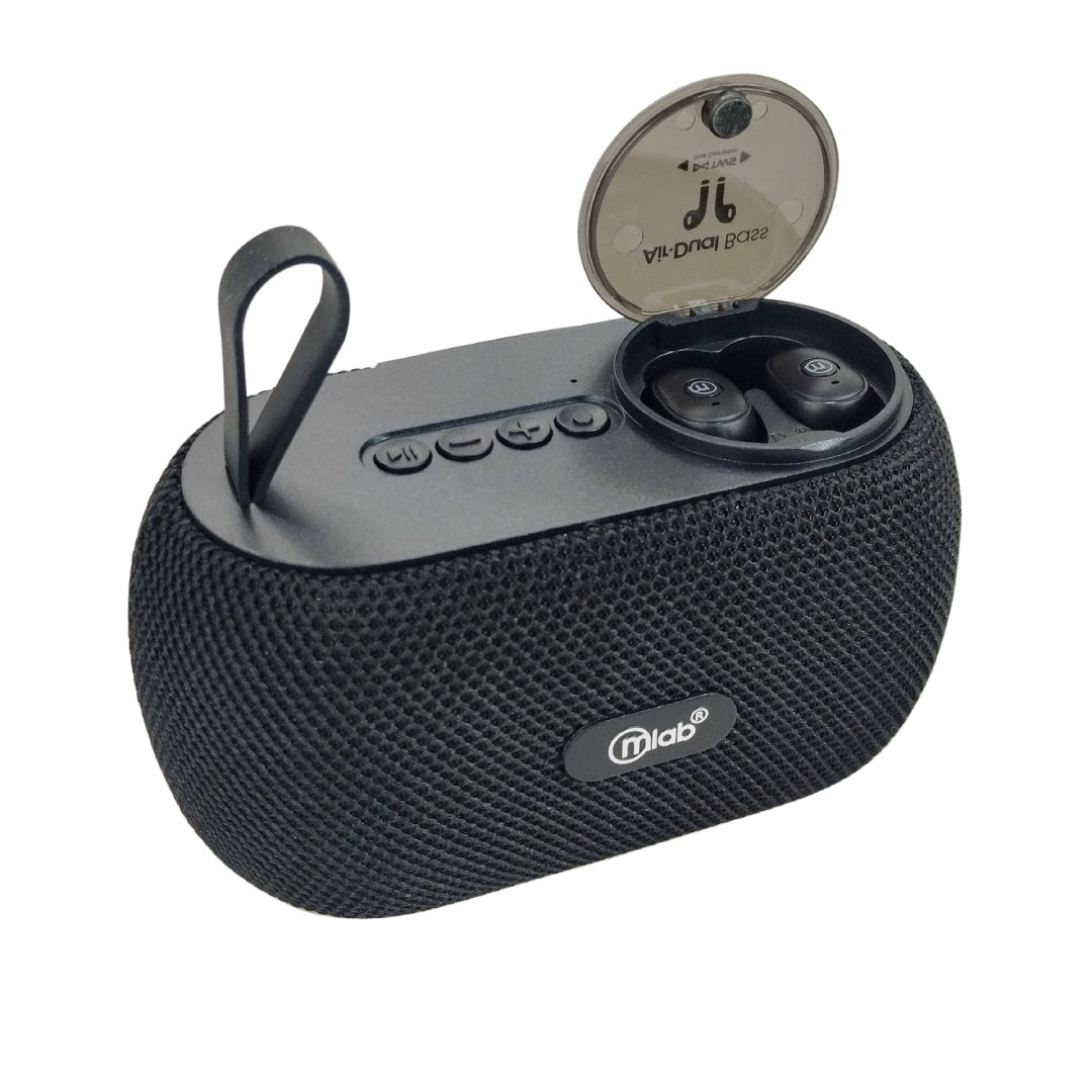 PARLANTE + AUDIFONOS BT AIR-DUAL BASS MLAB 9301