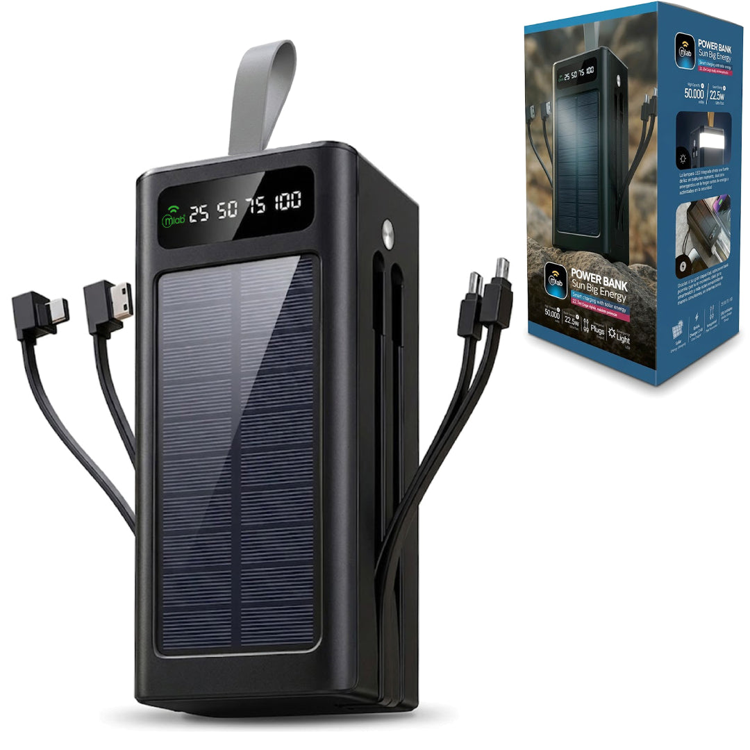 POWERBANK 50000MAH CARGA SOLAR MLAB 9656