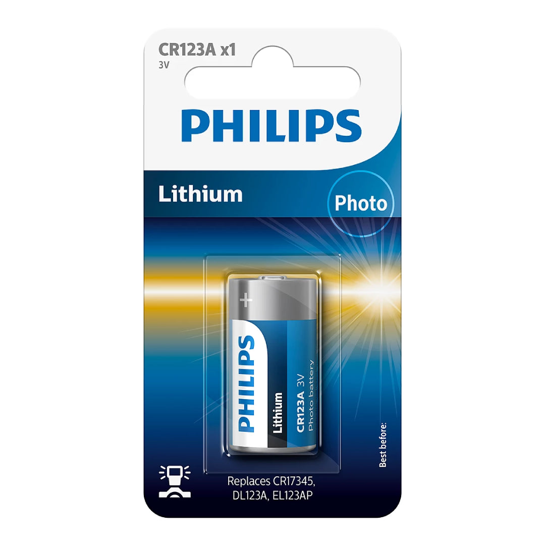Pilas CR123A Litio Philips