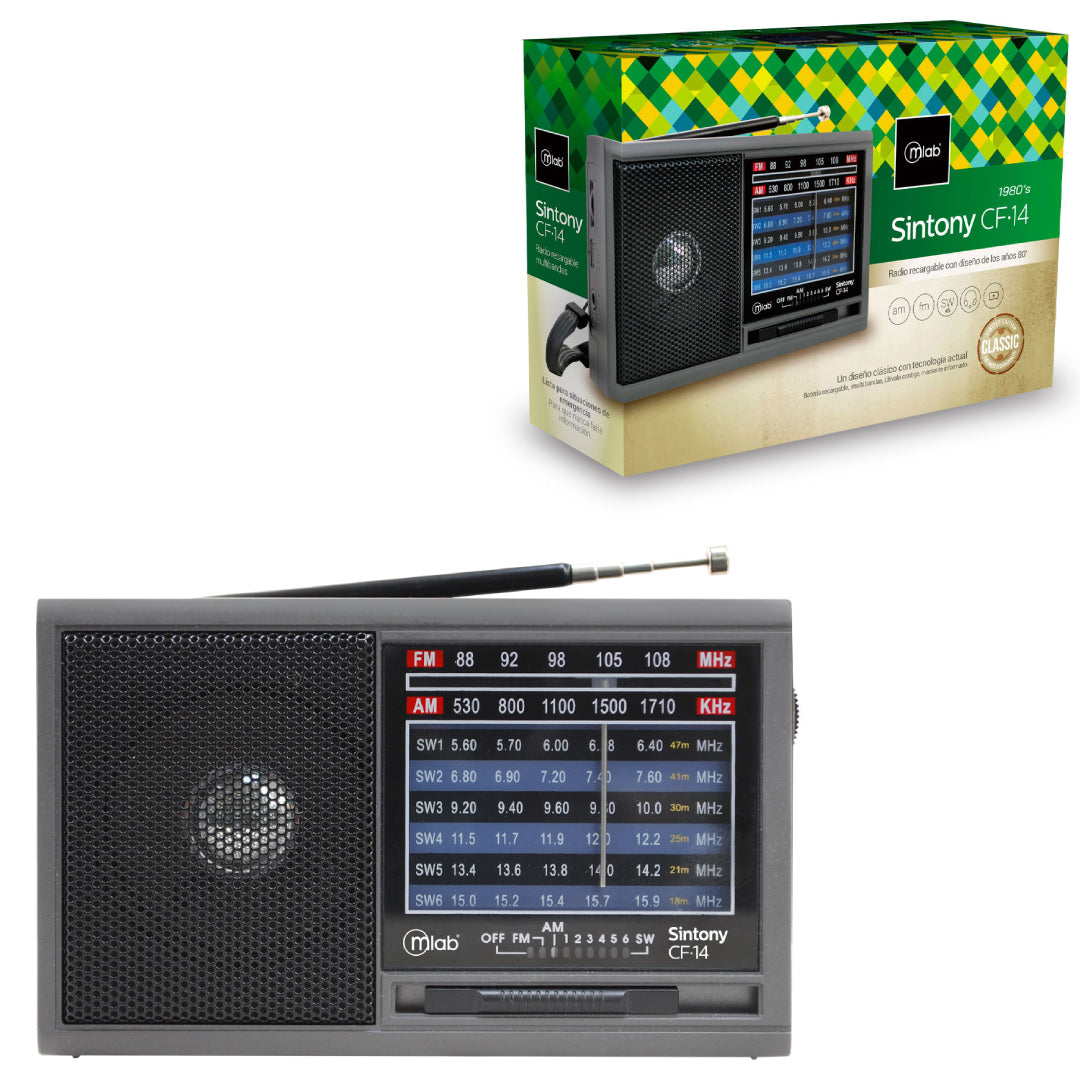 RADIO RETRO SINTONY CF-14 GRIS MLAB 9477