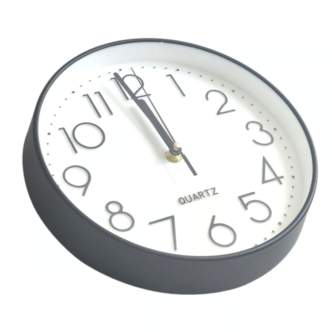 RELOJ DE PARED REDONDO NEGRO DBG1663