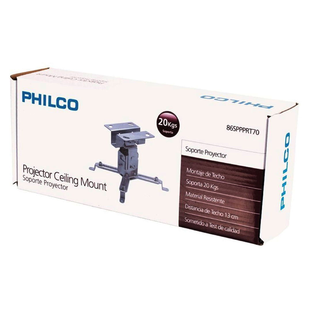 Soporte de Techo para Proyector Philco PRT70 20kg Acero 360°
