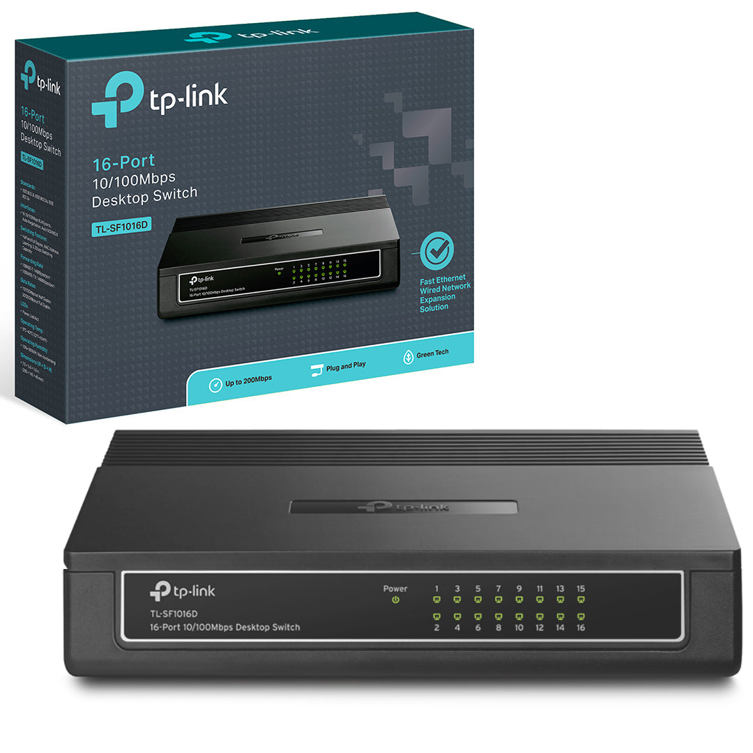 SWITCH DE 16 PUERTOS 10/100Mbps TL-SF1016D TP LINK