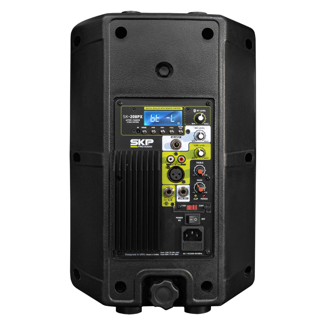 Sistema de 2 vías Activo + Pasivo amplificado de 8" SKp 208PX