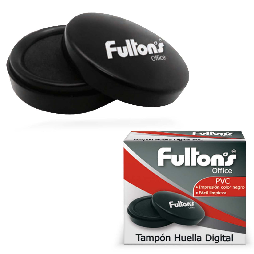 TAMPON HUELLA  NEGRO FULTONS 401420
