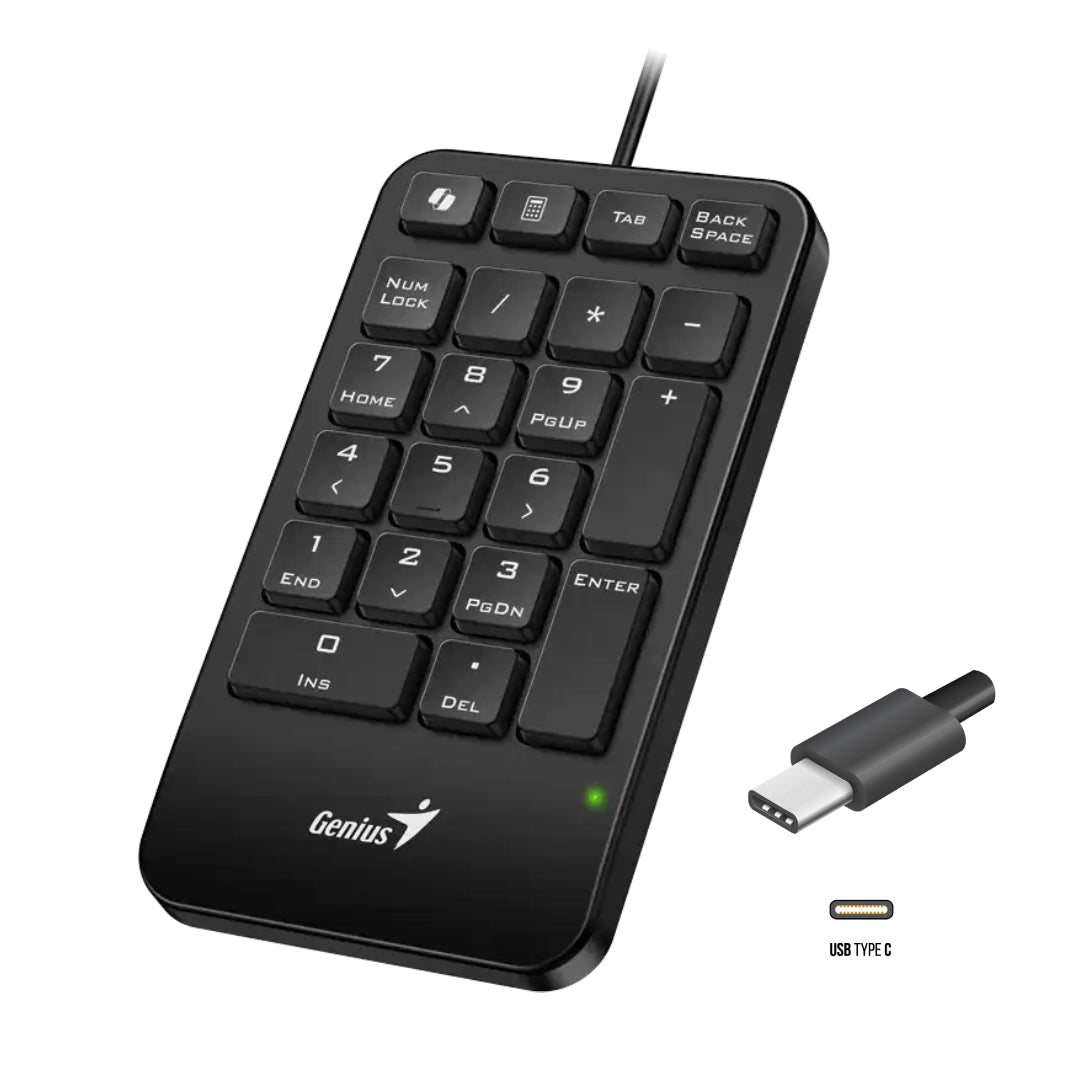 TECLADO NUMERICO ALAMBRICO TIPO-C GENIUS NUMPAD 125