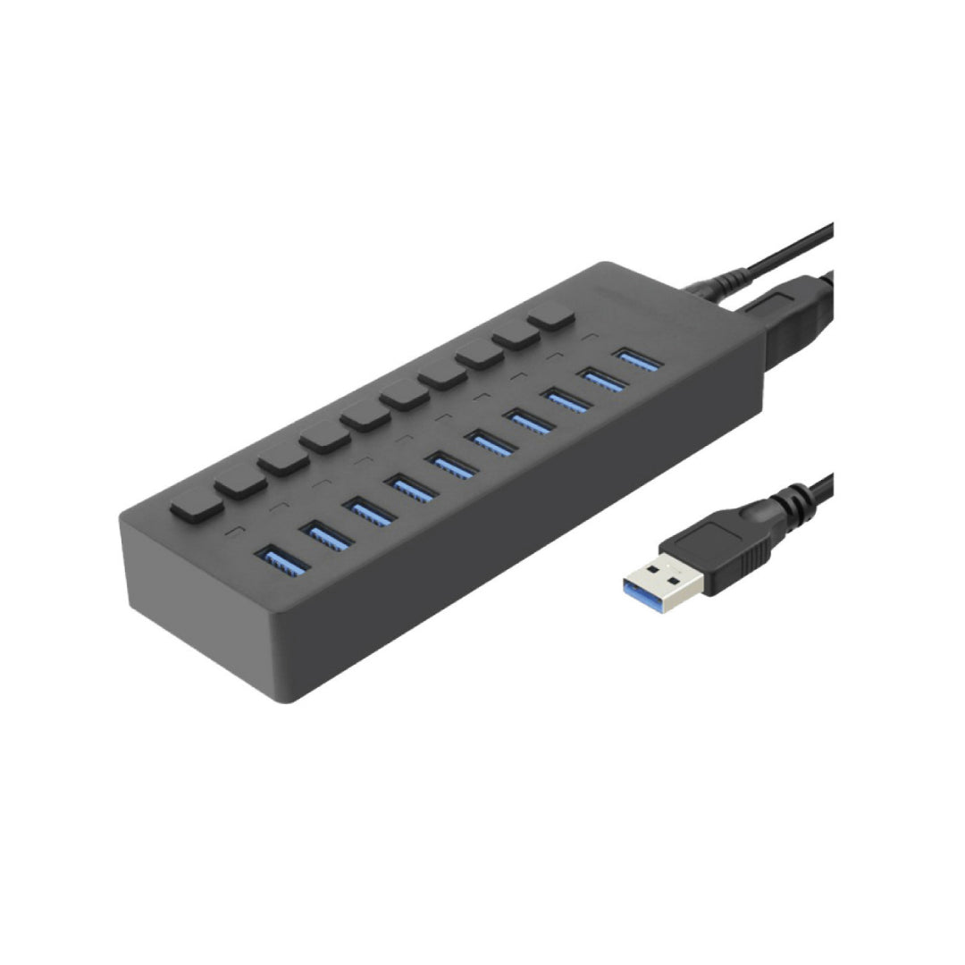 HUB USB 3.0 10 PUERTOS CON INTERRUPTOR TECNOLAB TL137