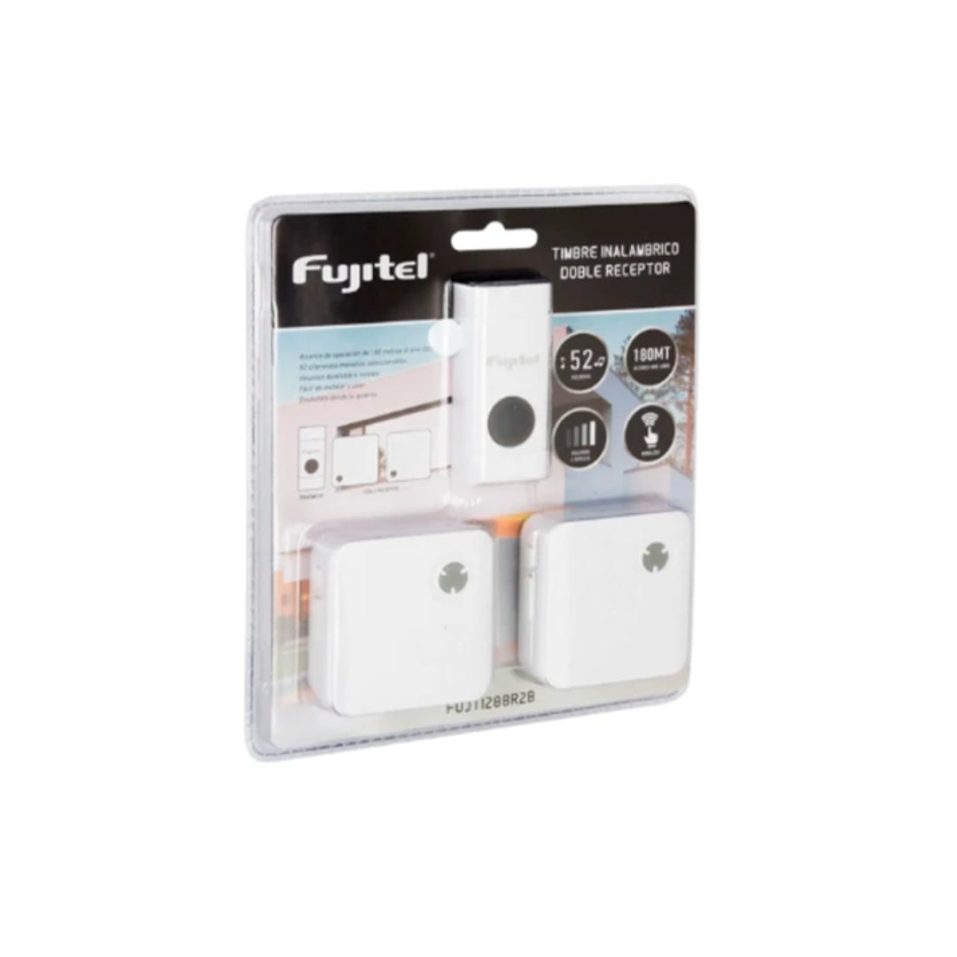 TIMBRE INALAMBRICO DOBLE 180MT FUJITEL FUJTI288R2B