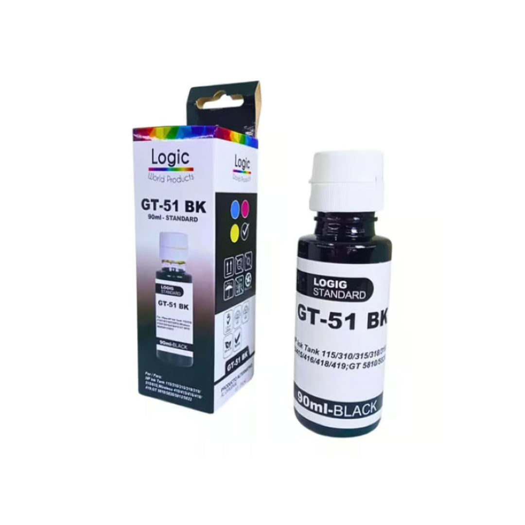 TINTA GT-51 NEGRO LOGIC (COMPATIBLE HP GT53-GT51)